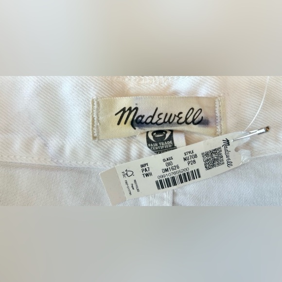 NWT Madewell Petite Superwide-Leg Jeans: Airy Denim Edition, Tile White, 28P - Picture 12 of 16